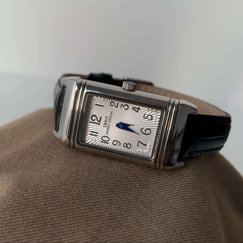 With Box Niche Style Sliding Design Genuine Leather Square Digital Women's Dainty Watch Free gift