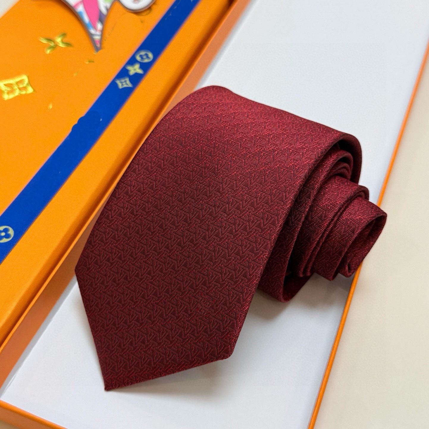 2026 letter F tie silk tie black blue gray red jacquard party wedding business woven fashionable tie with box adult lfdk tie men's tie Neck Ties 261