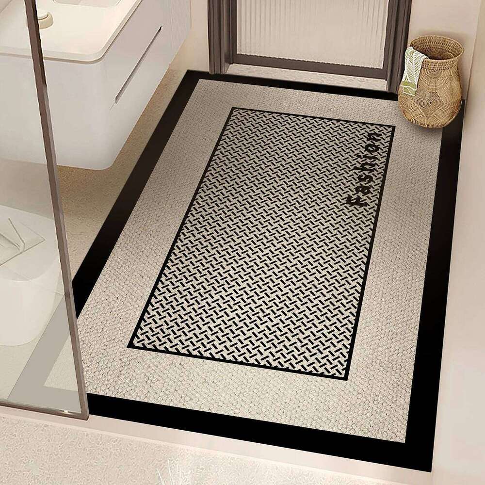 Floor Mat, Fully Covered With Anti-Slip Diatomite Carpet At The Bathroom Entrance For Home Decoration