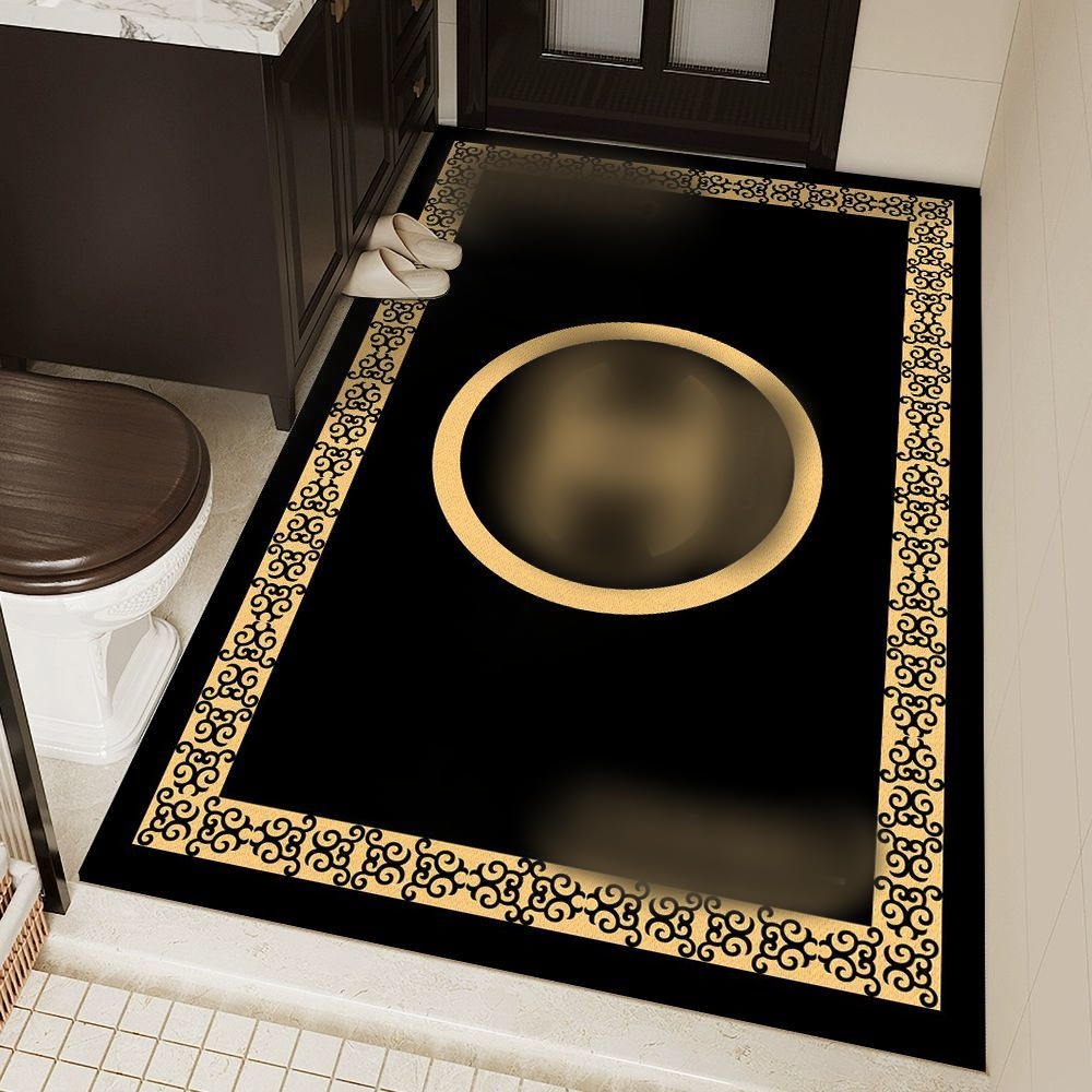 Designer floor mat for bedroom bathroom water-absorbing beside the toilet high-end carpet anti-slip pad