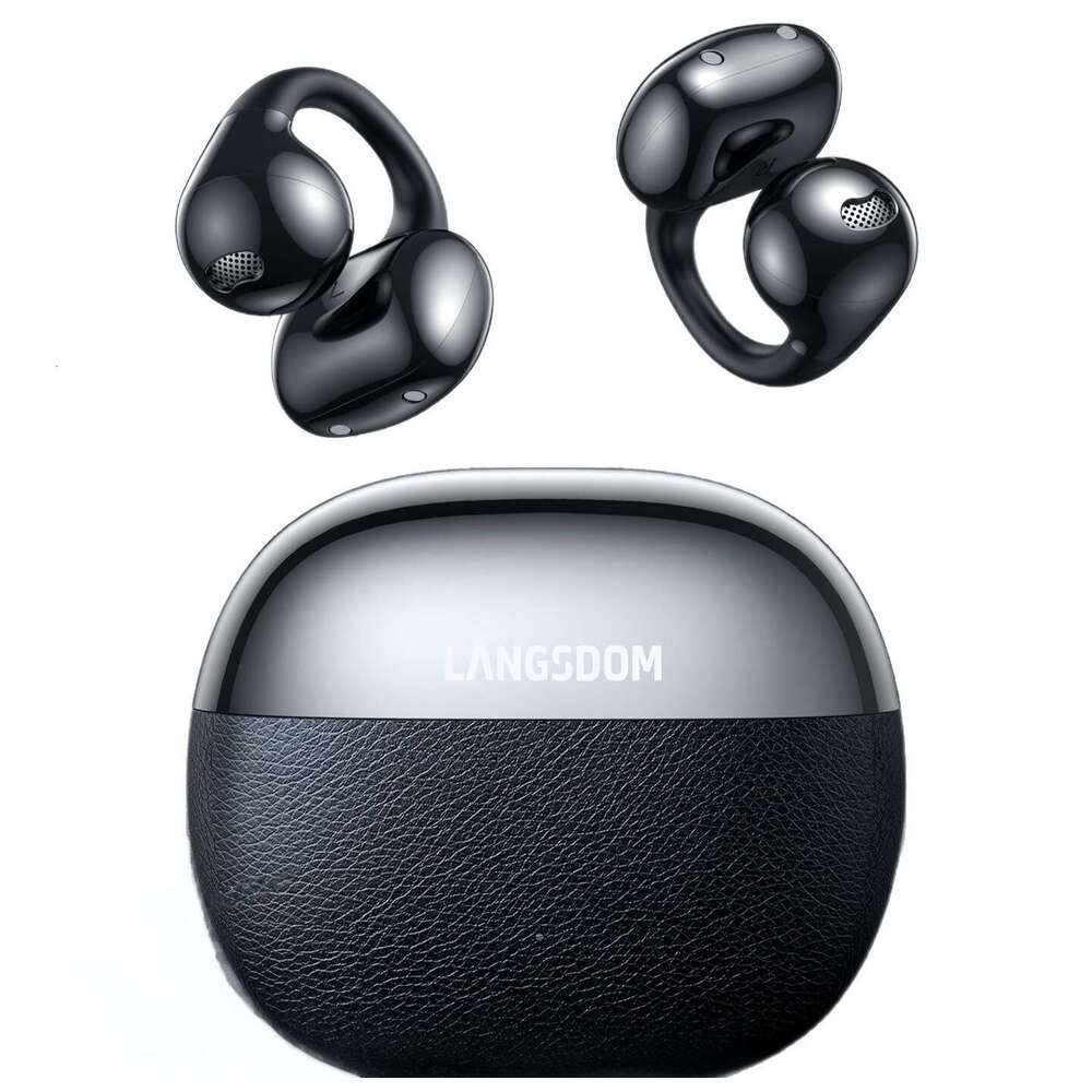Renowned brand Langston's new TS30 ear clip Bluetooth earphones with AI intelligent Q&A, long battery life, sports waterproof Bluetooth earphones