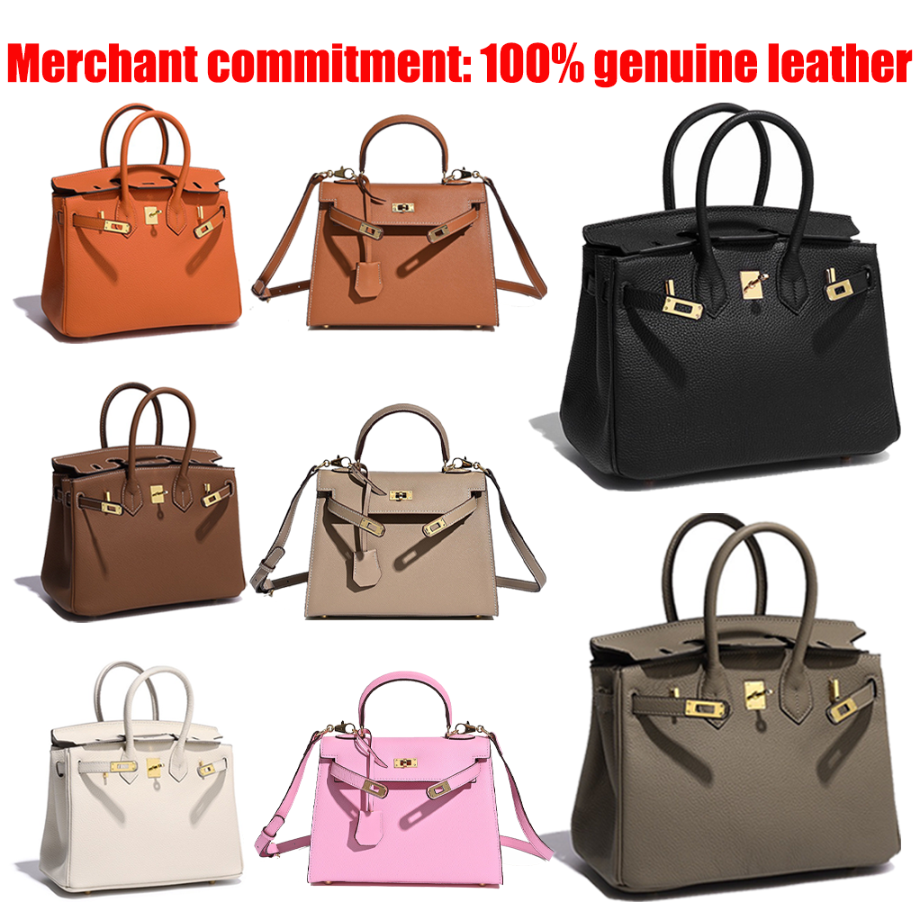 Luxury handbags Designer bags for Womens genuine leather Shoulder Bag 20 25 30 35cm cowhide tote bag with lock and key Top quality crossbody bag fashion Evening Bags