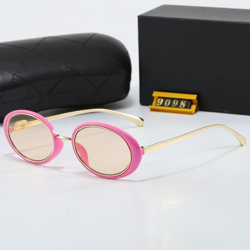 With Box Designer Sunglasses Luxury Eyeglasses Euro American Trend Glasses Amber Black Khaki Pink Hip Hop Matching Driving Shading Polarized Casual Glass Gifts