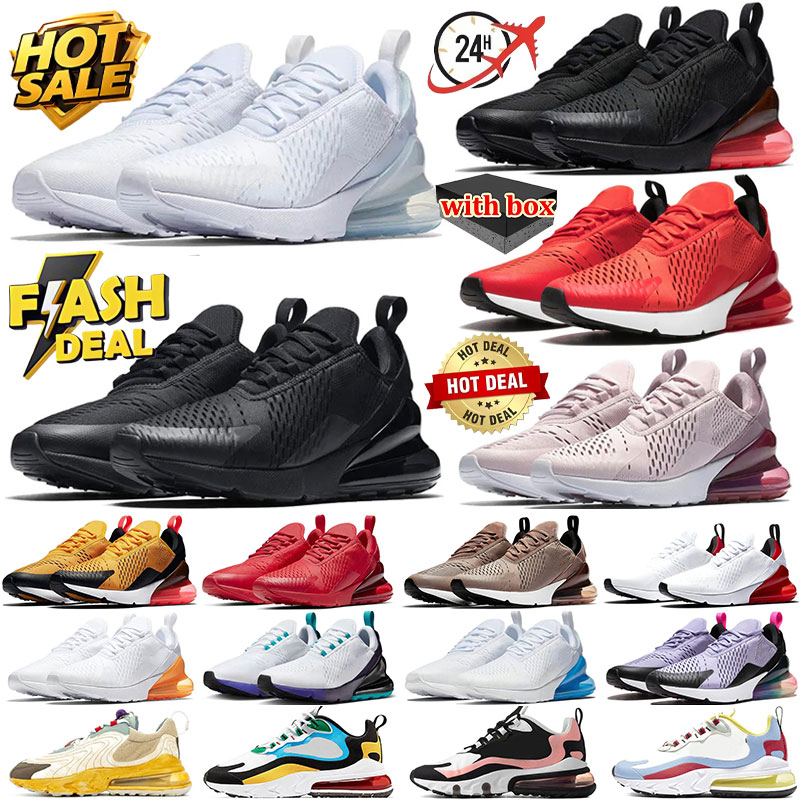 270 Running Shoes 270s React Triple Black White Sneaker Light Soft Pink Anthracite Core White Olive UNC Light Bone Grape Brown Red Mens Womens Sport Sneakers