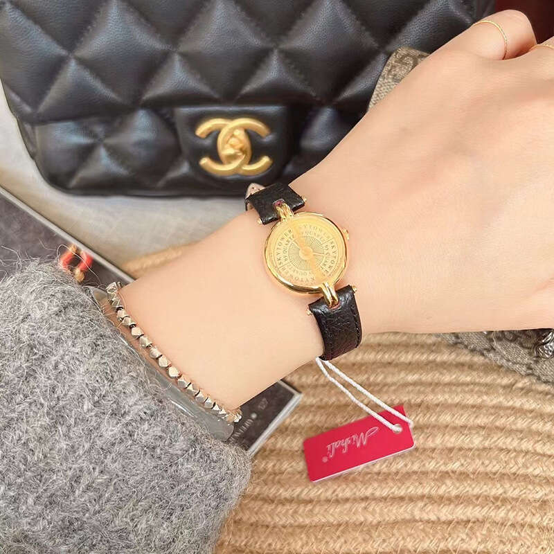 With Box Mishali Rudolph Vintage Light Luxury Niche Retro Leather Design Dainty Strap Women's Watch Trendy Fashion Free gift