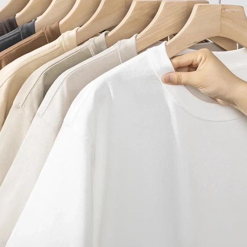 Men's T Shirts Cotton Unisex 450G High Quality White T-shirts Tee Summer Blank Tshirt For Men Para Hombre