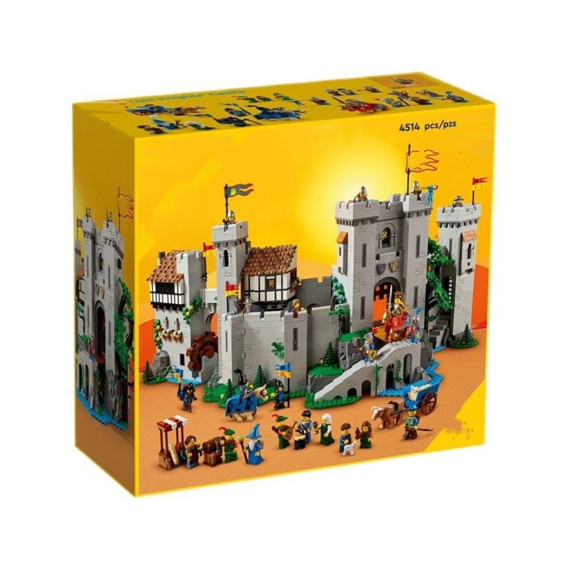Cross-border 85666 Creative Medieval Architecture Wind Lion King Lion Knight's Castle Building Block Assembly Toy