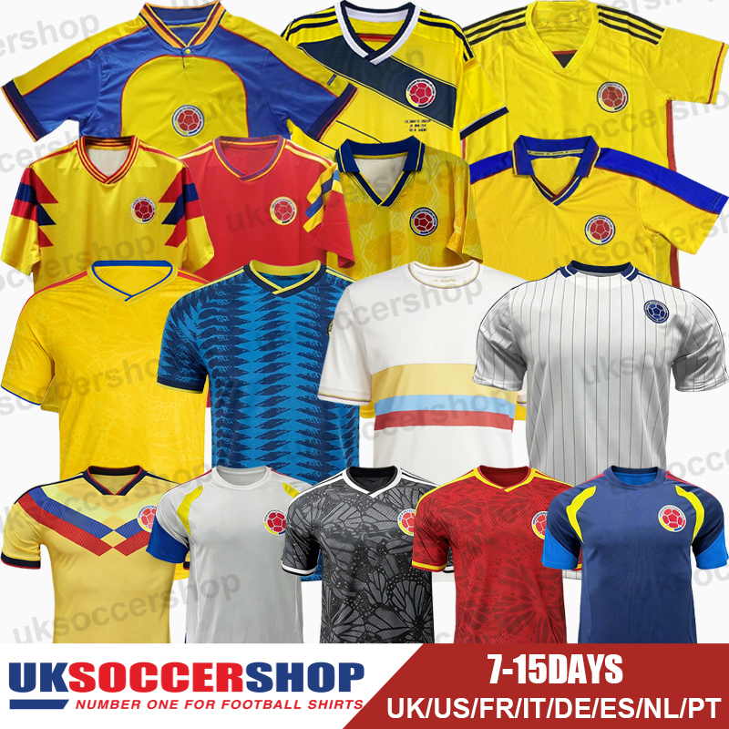 Colombia Football Jerseys World Cup 2026 Soccer Jerseys Retro Football Shirts Tops Kits Men Kids Women Fans Player 3XL 4XL