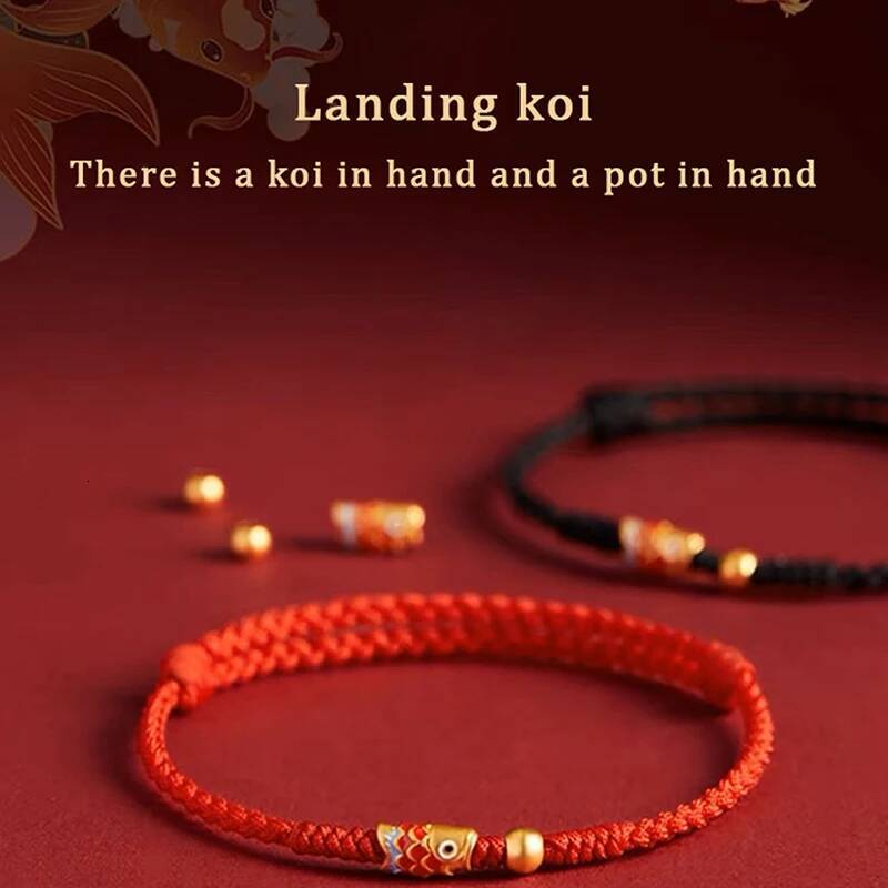 Fashion Hand Braided Koi Fish Lucky Hand-Woven Bangle For Women Best Friends Lovers Size Adjustable Bracelet Gift ddmynov