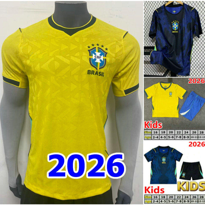 2026 ENDRICK VINI JR Soccer Jersey fans player 26 27 RODRYGO BrAZiLS soccer jerseys RAPHINHA GALENO Football shirt L.PAQUETA ANDREAS SAVINHO MEN KIDS uniforms