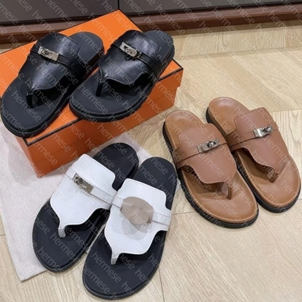 Designer Sliders Empire slippers Womens sandals flip flops Sandals Suede leather Slippers Luxury Flat Sliders H Letter Rubber Bottom Summer Beach Sandal size 35-42