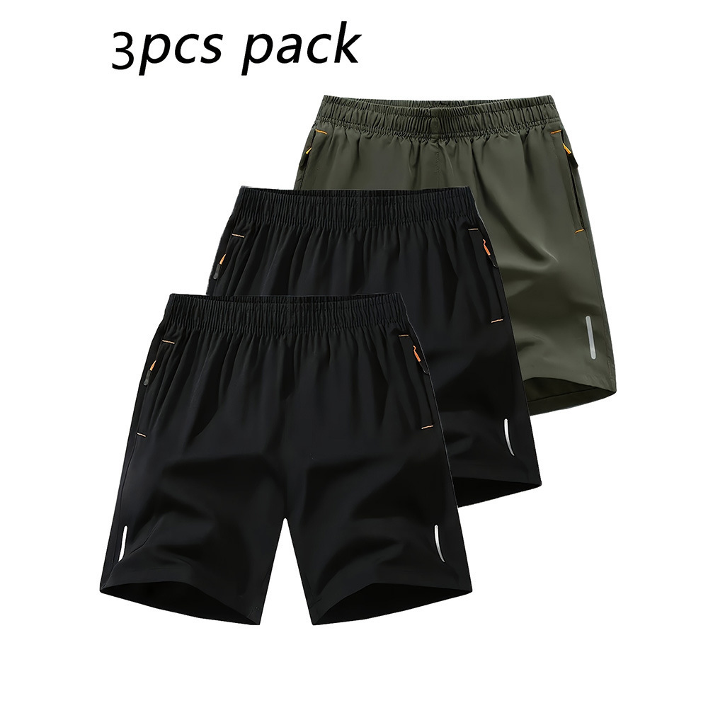 3-Pack Men's Casual Shorts 2026 New Arrival Solid Color Summer Breathable Fitness Running Sports Shorts for Daily Wear Muilt choice - view 3
