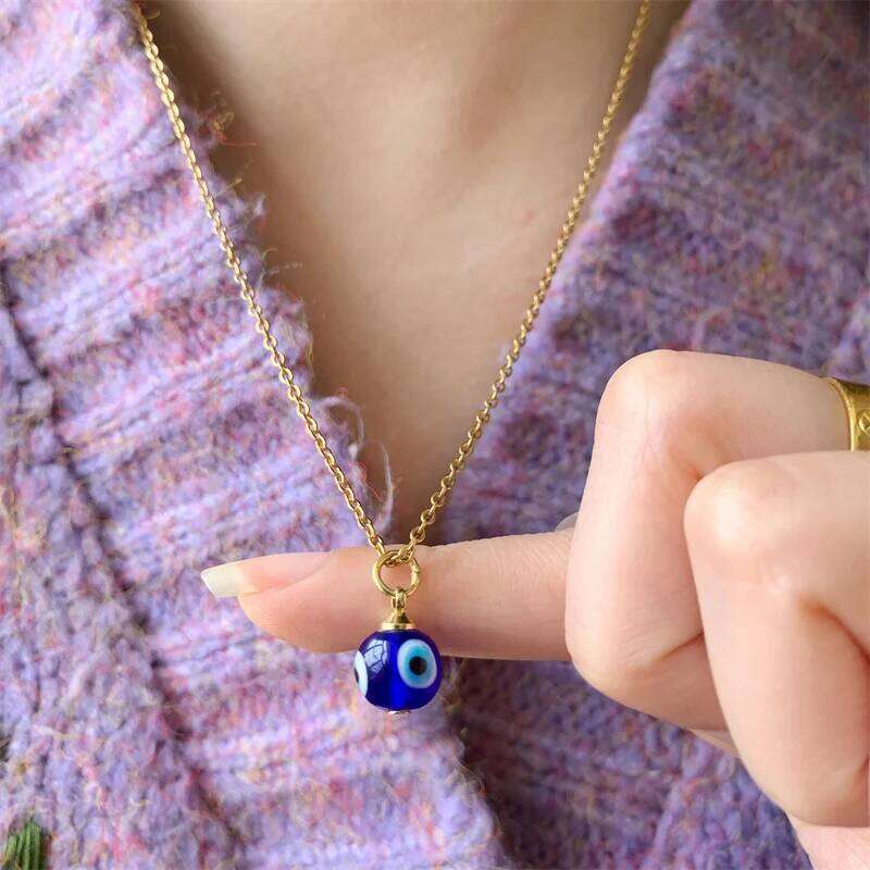 Fashion Blue Evil Eye Choker Necklace for Women Lucky Turkish Jewelry Copper Clavicle Chain Girl Party Wish Card Gift Collar Z260123
