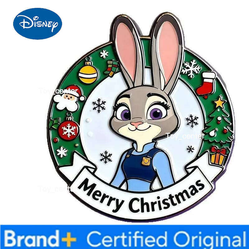 Disney Zootopia Cartoon Nick Judy Magnetic Fridge Magnet Christmas Design High Aesthetic Value Acrylic Material Toy Collectible H26012311