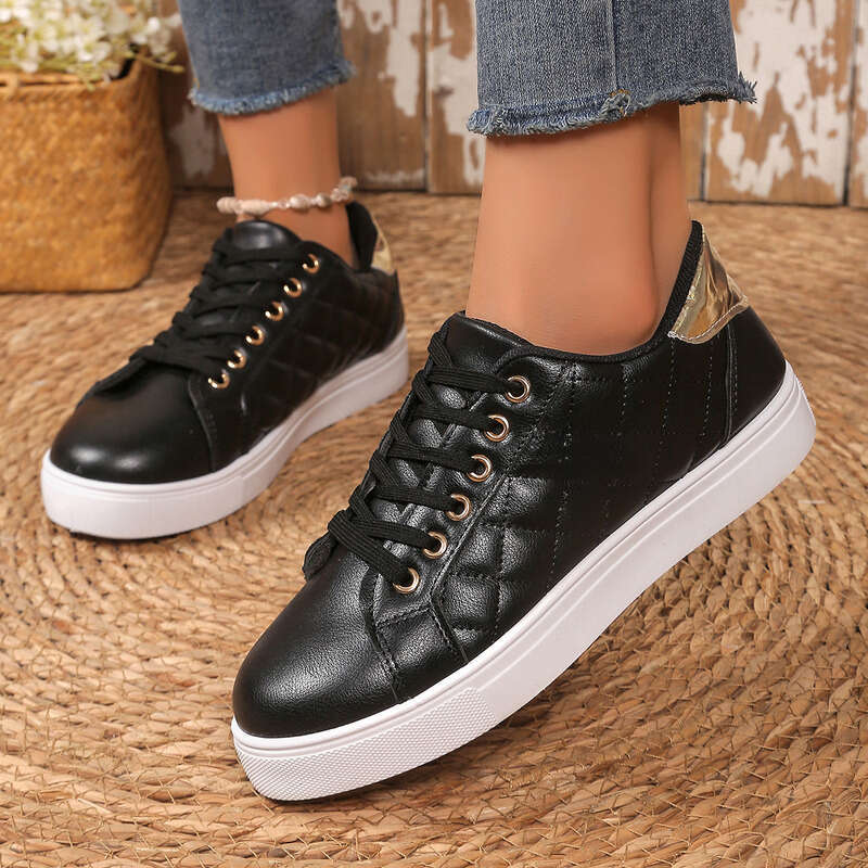 designer sneaker women designer shoes spring autumn new black sneakers for women flat non slip round toe lace up lightweight versatile casual sports s