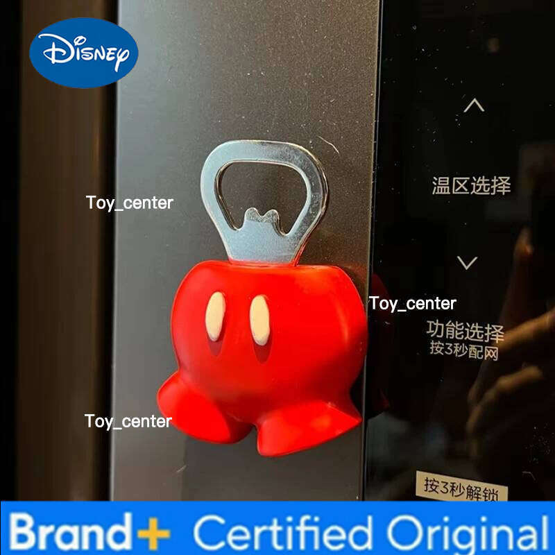 Disney Cartoon Mickey Mouse Bottle Opener Magnetic Fridge Decor Cute Figure Refrigerator Magnet Accessory Tool H260123