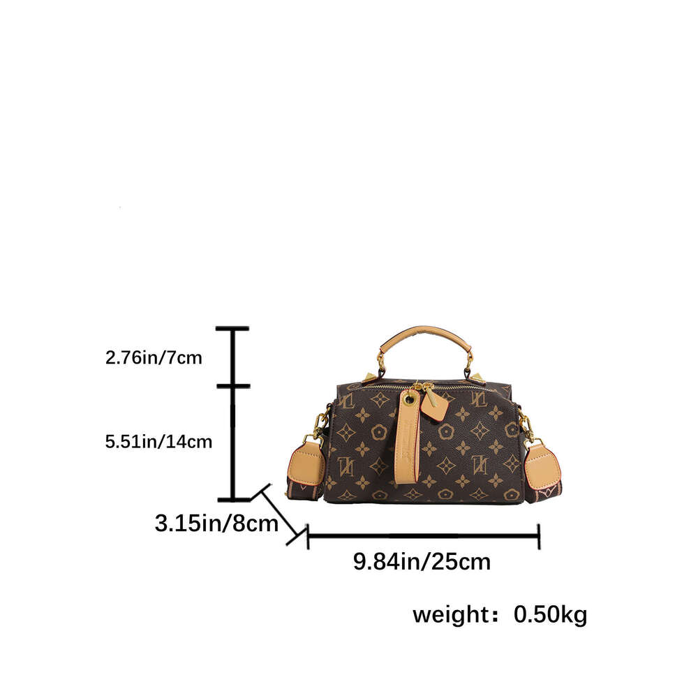 Cross-Border Retro Print Handbag New Large Capacity Pillow Bag Versatile Fashion Commuter Wide Strap Single Shoulder Crossbody