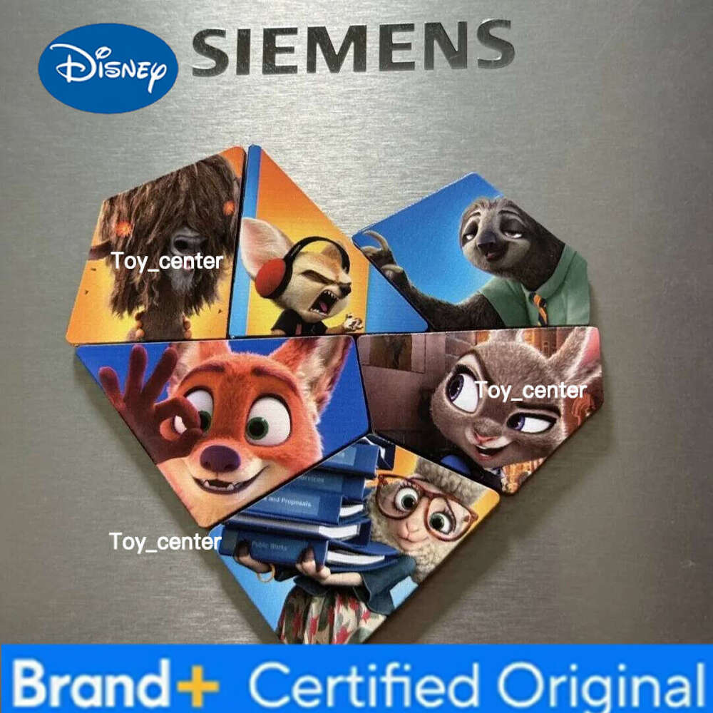 Disney 2026Decor Zootopia Rotating Magnetic Fridge Stickers High Quality Acrylic Decor Perfect New Year Gift for Friends H260123