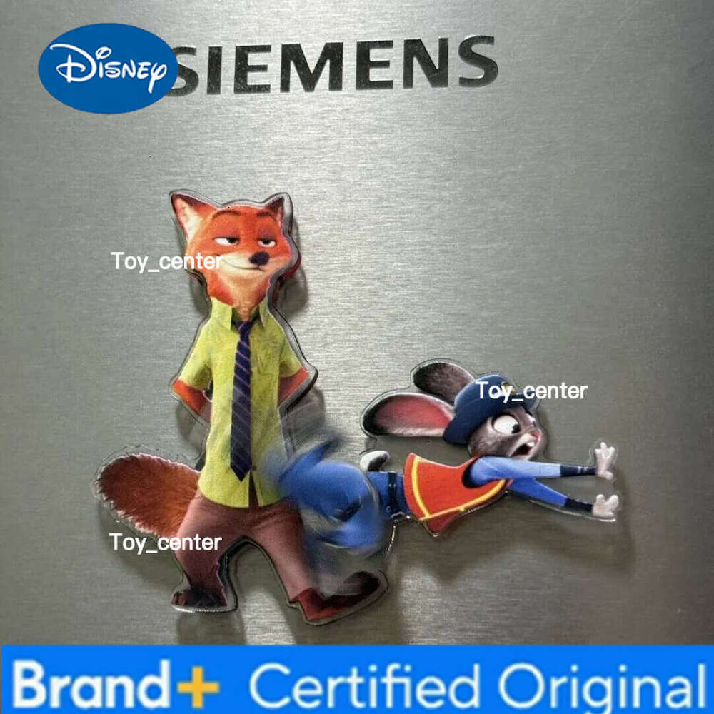 Disney Zootopia Acrylic Refrigerator Magnet Cute Cartoon Anime IP Judy Nick Home Decor Accessories H260123