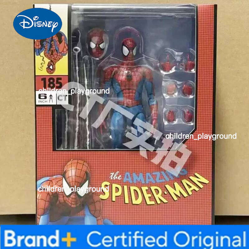 Disney Ct Spiderman Mafex 185 Classic Costume Anime Ver Miles Morales 2099 Spider-man Action Figure Figurine Toys Kids Gift H260123