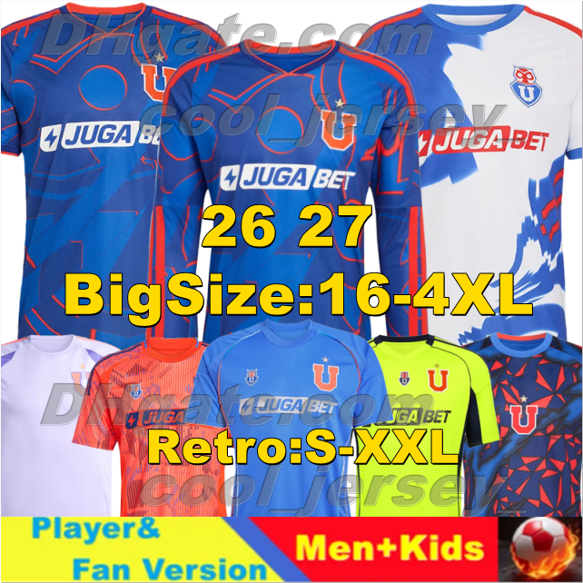 XXXL 4XL 26 27 Universidad de Chile Soccer jerseys 2026 2027 O.RIVERO VARGAS ARANGUIZ ALTAMIRANO Women La U Football Shirts DIAZ POBLETE Men Kids Kits Socks Full Sets
