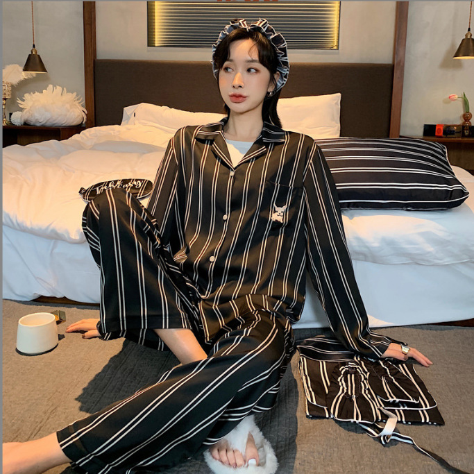 B1354-Elegant Womens Homewear Collection with Lovely Red Hearts Print