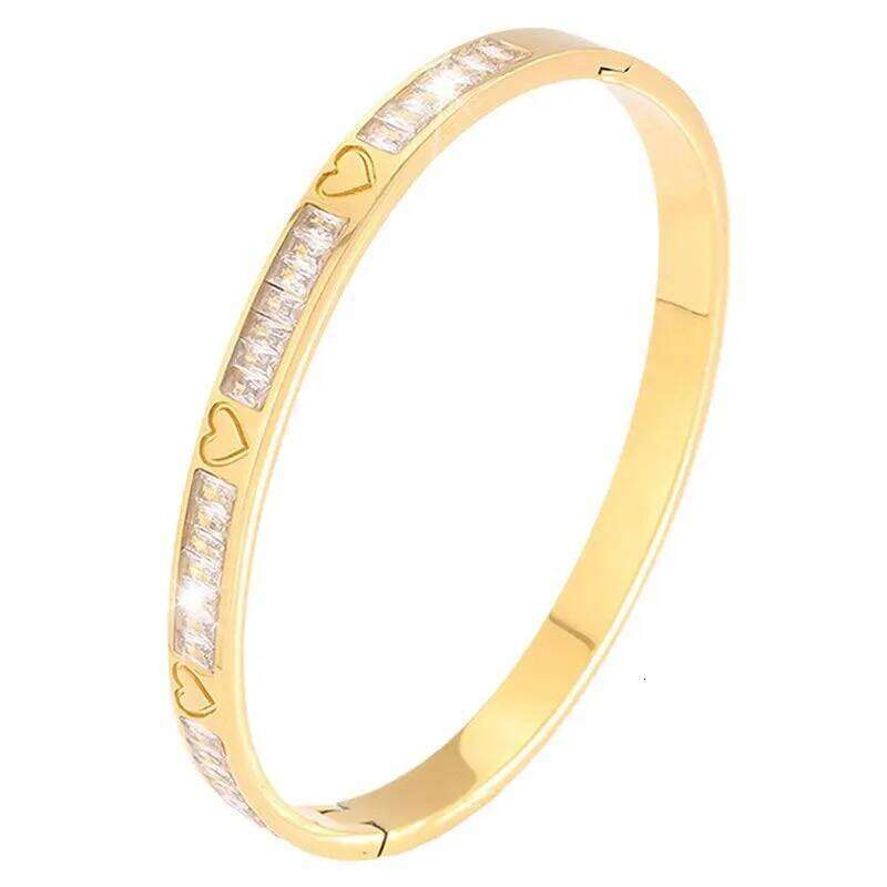 ZAKOL Stainless Steel Heart Inlaid Zirconium Fashion Women's Couple Holiday Gift Bracelet Party Daily Jewelry Z260123