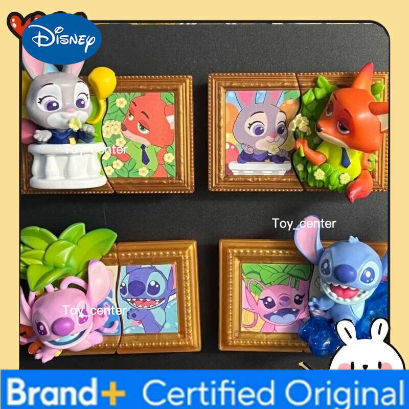 Disney new Art Magnet Series Blind Box Zootopia Nick Judy Stitch Angel Cartoon anime merchandise Model Holiday gifts H260123