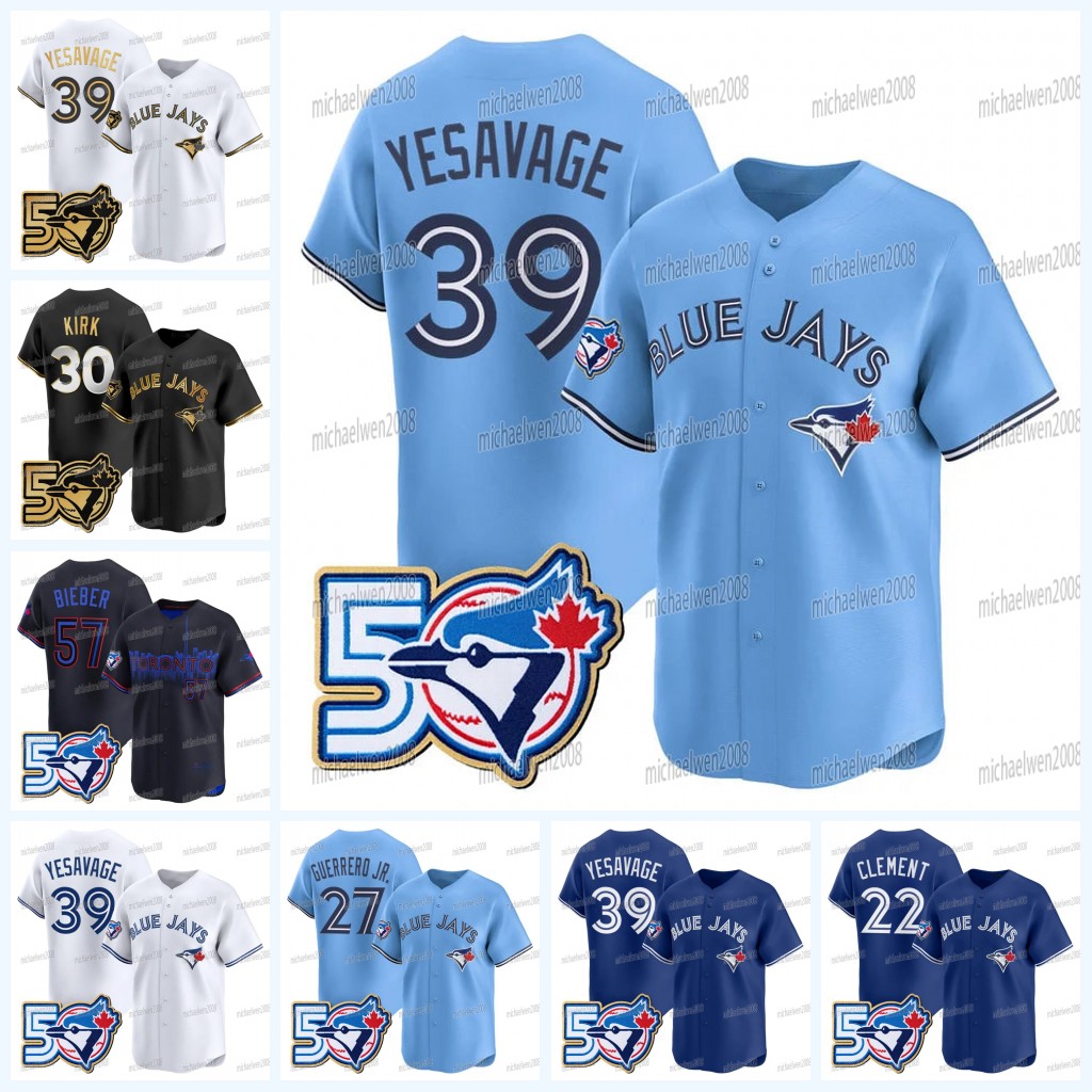 Kob 39 Trey Yesavage Blue Jays 2026 50th World Series Jerseys Ernie Clement Vladimir Guerrero Jr. Bo Bichette George Springer Daulton Varsho Alejandro Kirk WOMEN