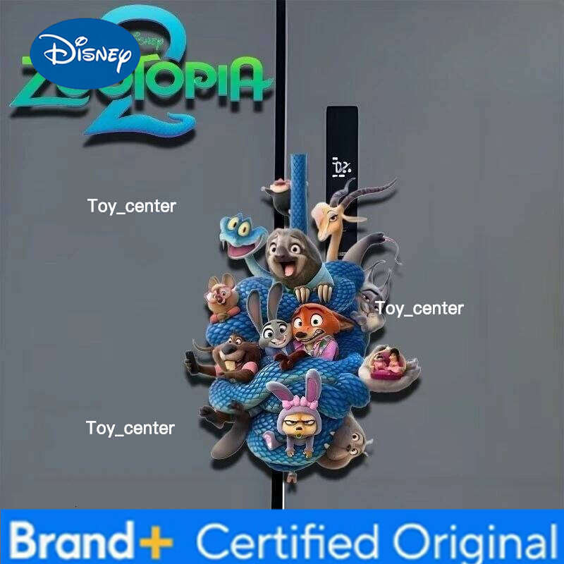 Disney New Best-selling Anime Zootopia 2 Christmas-themed Acrylic Fridge Magnets for Decoration Trendy Magnetic Stickers H260123