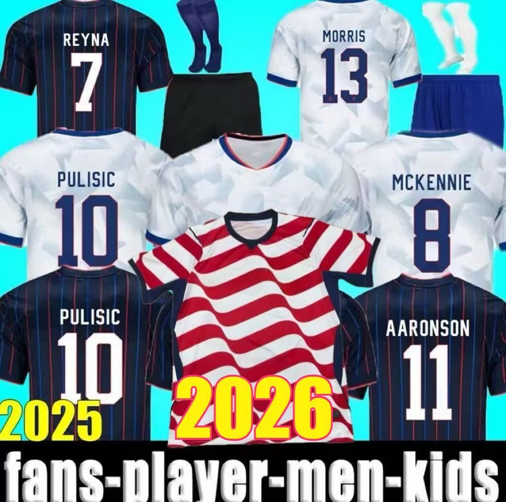 2025 2026 PULISIC US Soccer Jerseys REYNA AARONSON WEAH ACOSTA McKENNIE 25 26 Maillot De Futol FERREIRA DEST MORGAN Us A Football Shirt RAPINOE DUNN USWNT Men