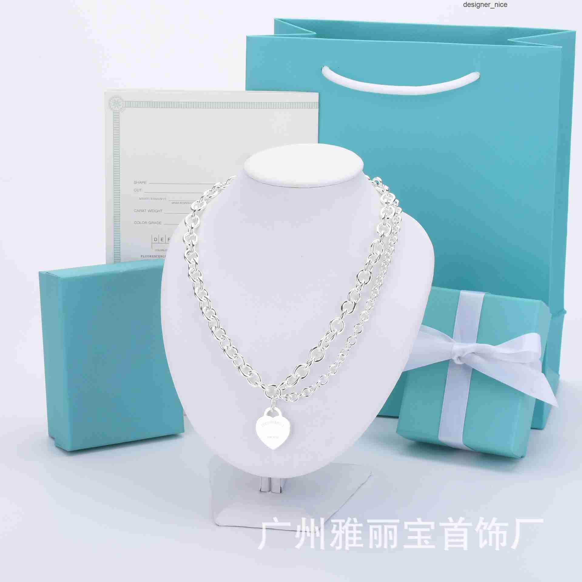 designer strands luxury jewelry for men women gold silver woman t heart tassel necklace cnc steel engraved letter pendant meta tiffamy and co tiffanyx tiffanies VO3Q