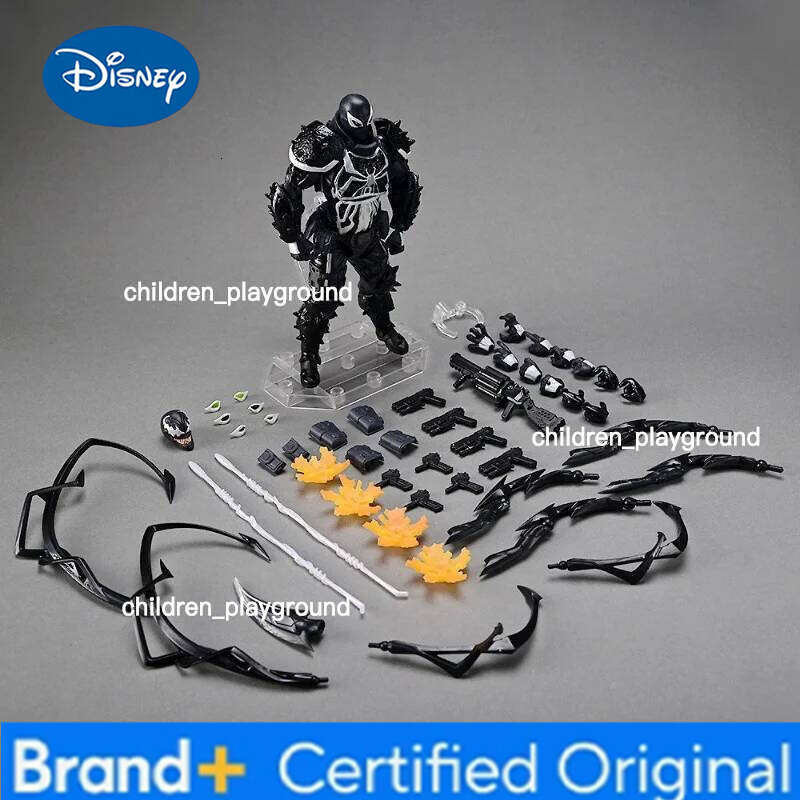 Disney Anime Toys Agent Anti Venom Action Figure Kaiyodo Figurine Pvc Movable Collection Edward Eddie Brock Ko Model Toy Gfit H260123