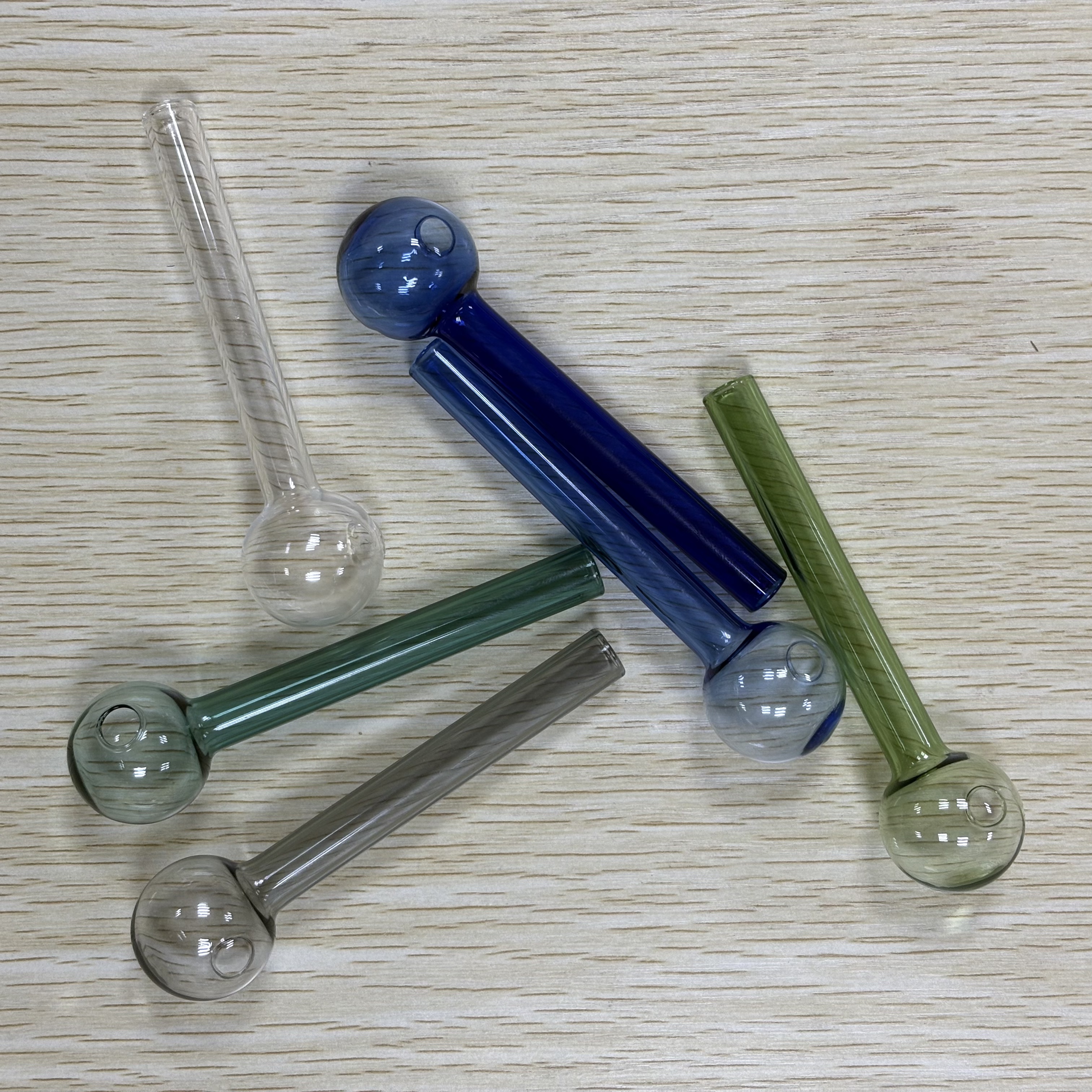 STOCK IN USA, 7pcs 4 Inch / 10cm Multicolor Glass Burner Pipe hookahs Spoon Hand Pipes For Smoking Accessories Tobacco Tool Package well by bubble box