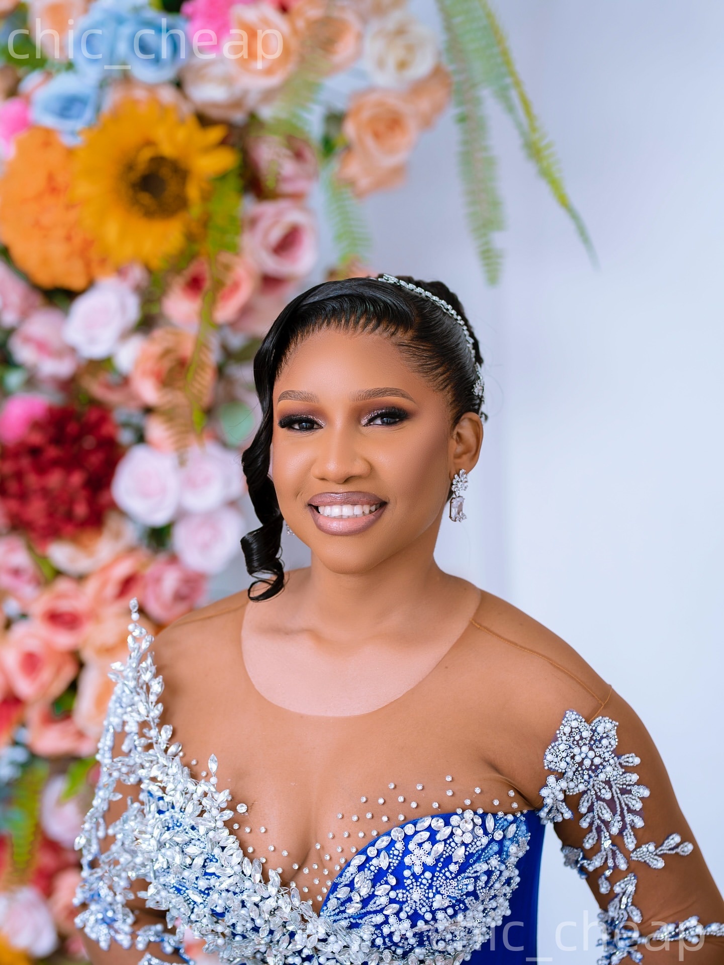 Aso Ebi Royal Blue Mermaid Prom Dresses 2026 Crystals Sheer Neck Sequined Evening Formal Party Second Birthday Reception Gowns Dress For Special Occas