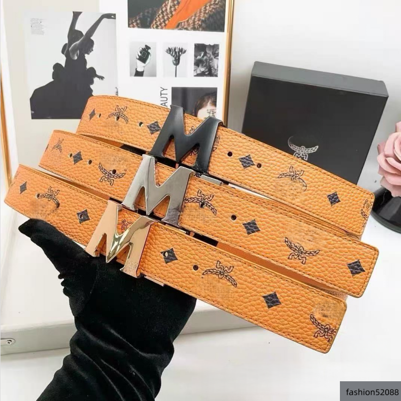 Designer belt buckle leisure top leather m belt men fashion width classic designer business metal women's belt ceinture mcmlys belt Width 3.3cm sizi 105cm-125cm