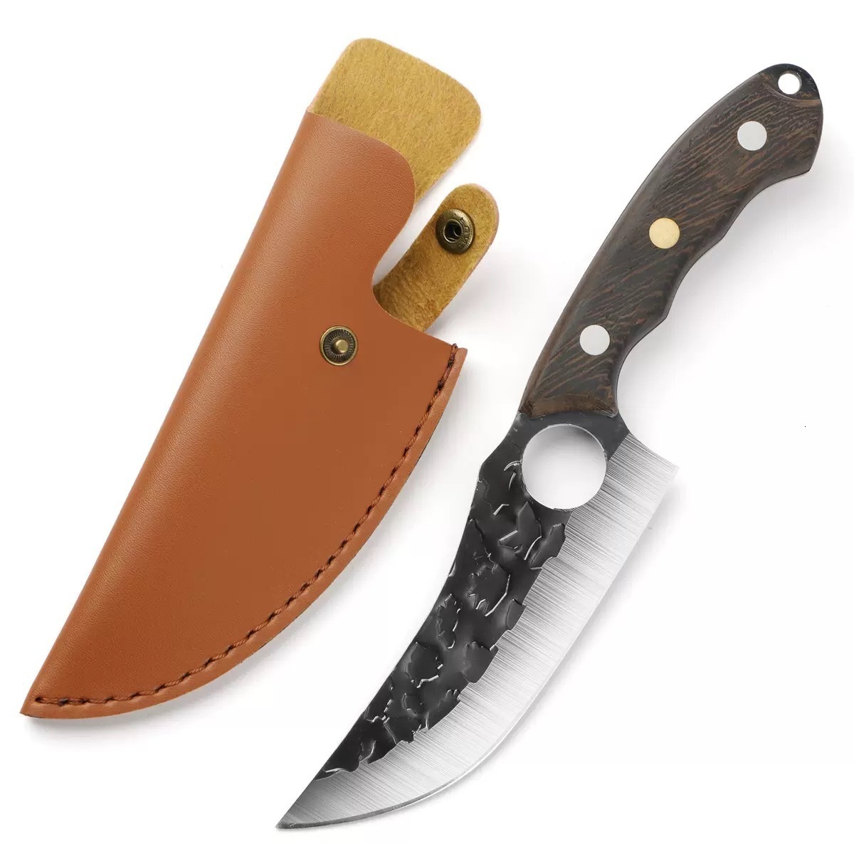 Kitchen knife multi-purpose hand fork butcher knife stainless steel Boning knife fruit and vegetable cutting knife 241224