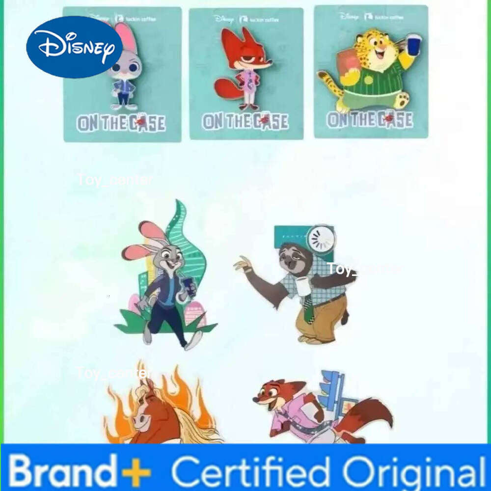 Disney Zootopia 2 Merchandise Luckin Coffee Collaboration Pin Rotatable Fridge Magnet Magnetic Collectible Gift Hot Selling H260123