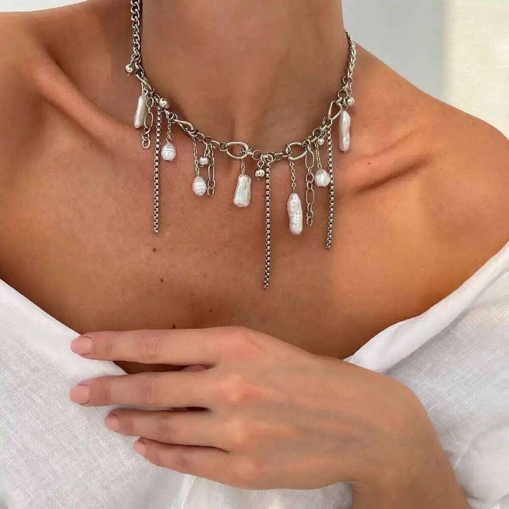 IngeSight.Z Punk Multilayer Imitation Pearl Tassels Pendant Necklace Women New Exquisite Clavicle Chain Y2K Charm Jewelry Gifts Z260123