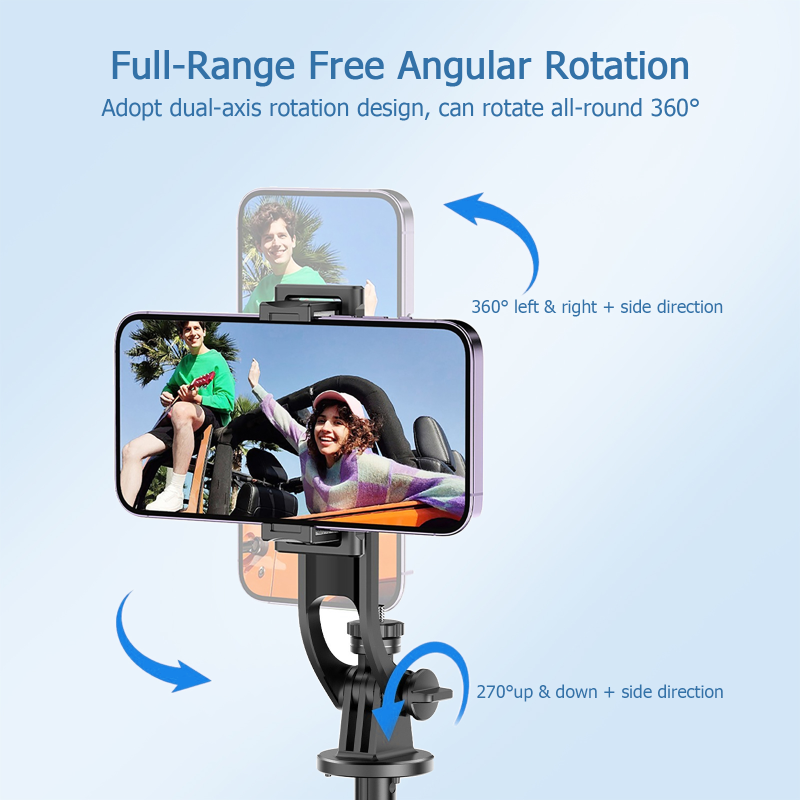 Selfie Stick Tripod With Fill Light, Extendable Phone Stand With Wireless Remote, Universal Compatible For Smartphones, Portable For Travel & Video Re