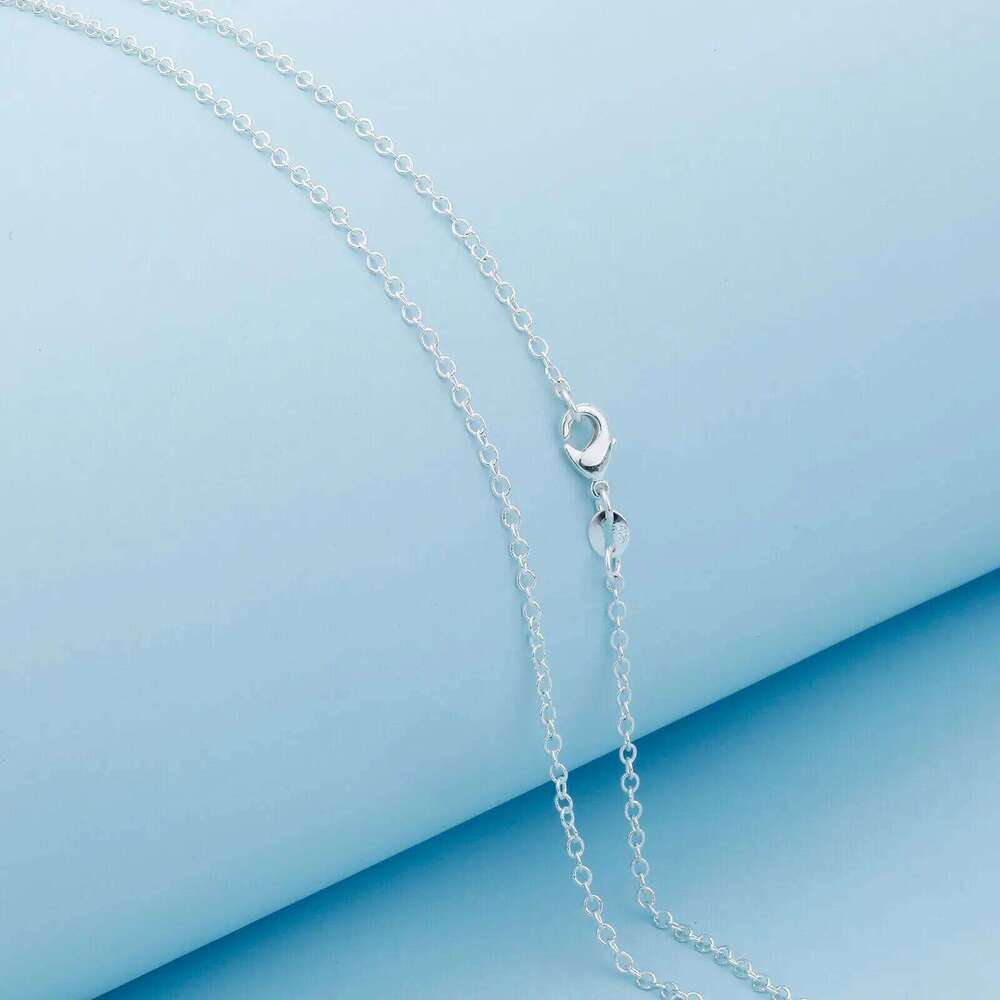 wholesale 5pcs/lot 925 Silver necklace,Fashion Men/Women DIY Jewelry Rolo Chain 1mm Necklace 16 18 20 22 24" Z260123