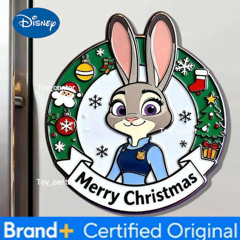 Disney Zootopia Cartoon Nick Judy Magnetic Fridge Magnet Christmas Design High Aesthetic Value Acrylic Material Toy Collectible H2601231