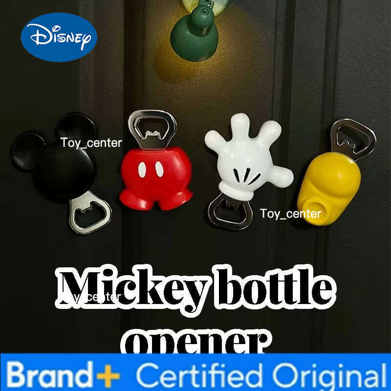 Disney Cute Mickey Mouse Opener Refrigerator Magnet Anime Figure Fridge Decor Accessory Bottle Opening Tool Gifts H260123