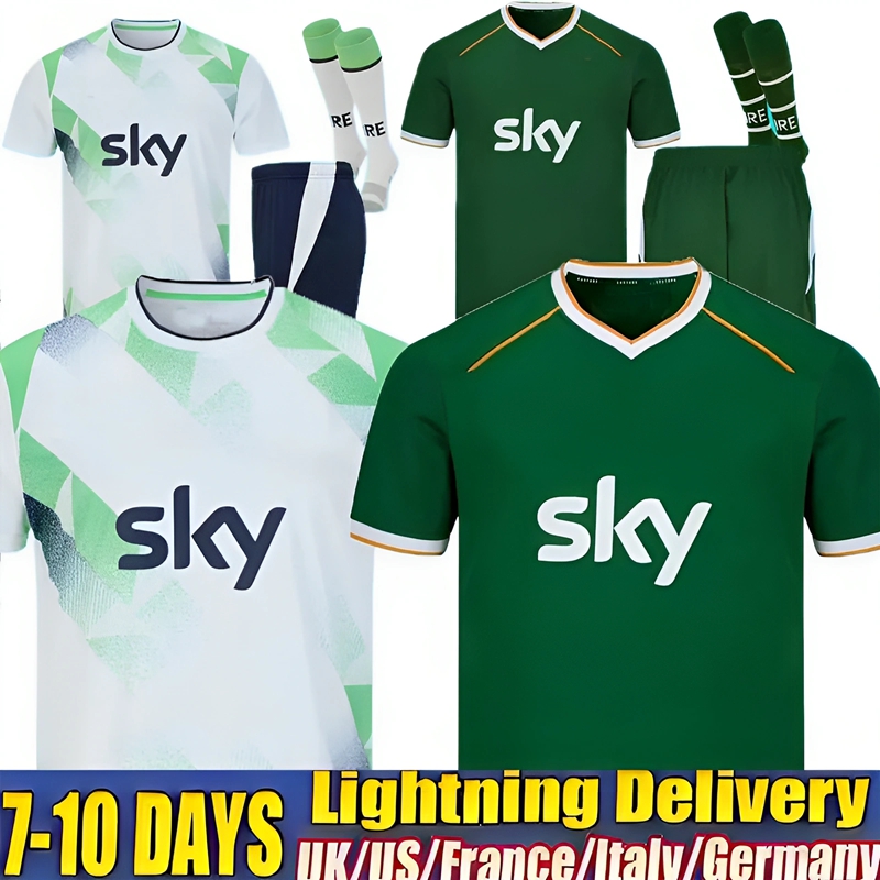 26 27 Ireland Home Green Soccer Jerseys Kit PARROTT DOHERTY DUFFY St.Patrick's Day 2026 White Tops Tee Egan BRADY KEANE Hendrick McClean Football Shirt Men Kids