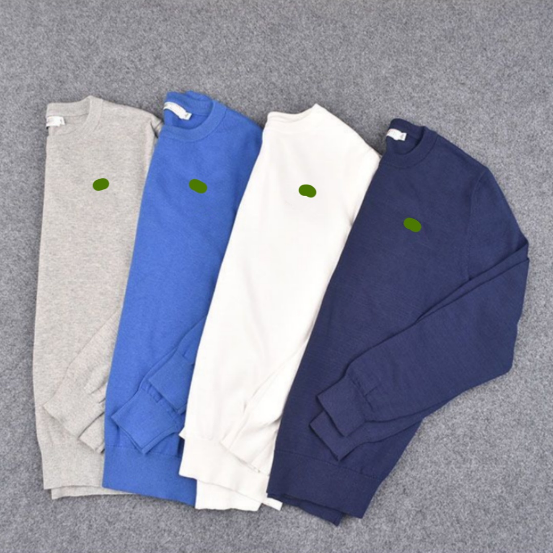 Designer Sweaters Mens High-Quality Crocodile Embroidery Long Sleeve Sweater Simple Solid O-neck Casual Knitted Pullovers Men Sportwear Jumpers Men's Sweaters