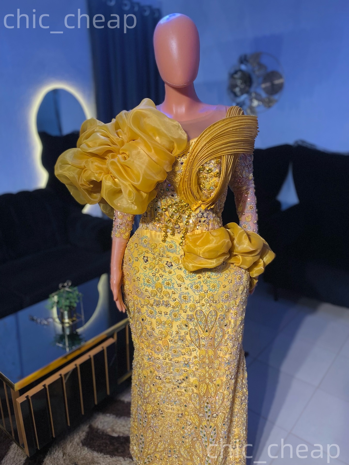 Aso Ebi Gold Sheath Prom Dresses 2026 Crystals Beaded Sequined Stylish Evening Formal Party Second Birthday Reception Gowns Dress For Special Occasion