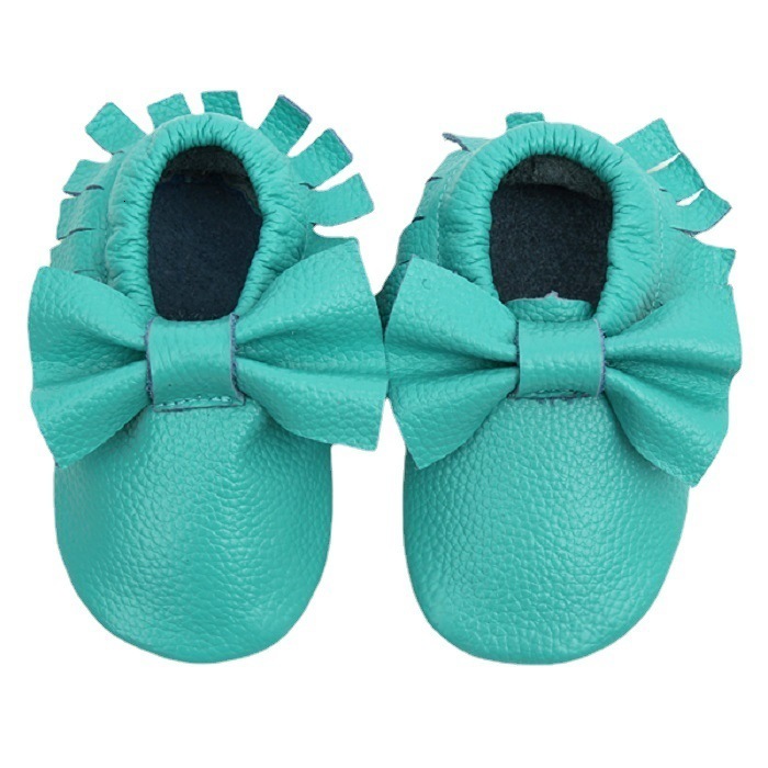 Bowknot Leather Baby Shoes born Boy Girl Multicolor Toddler Red Soft Sole Antislip First Walkers Infant Moccas 240313