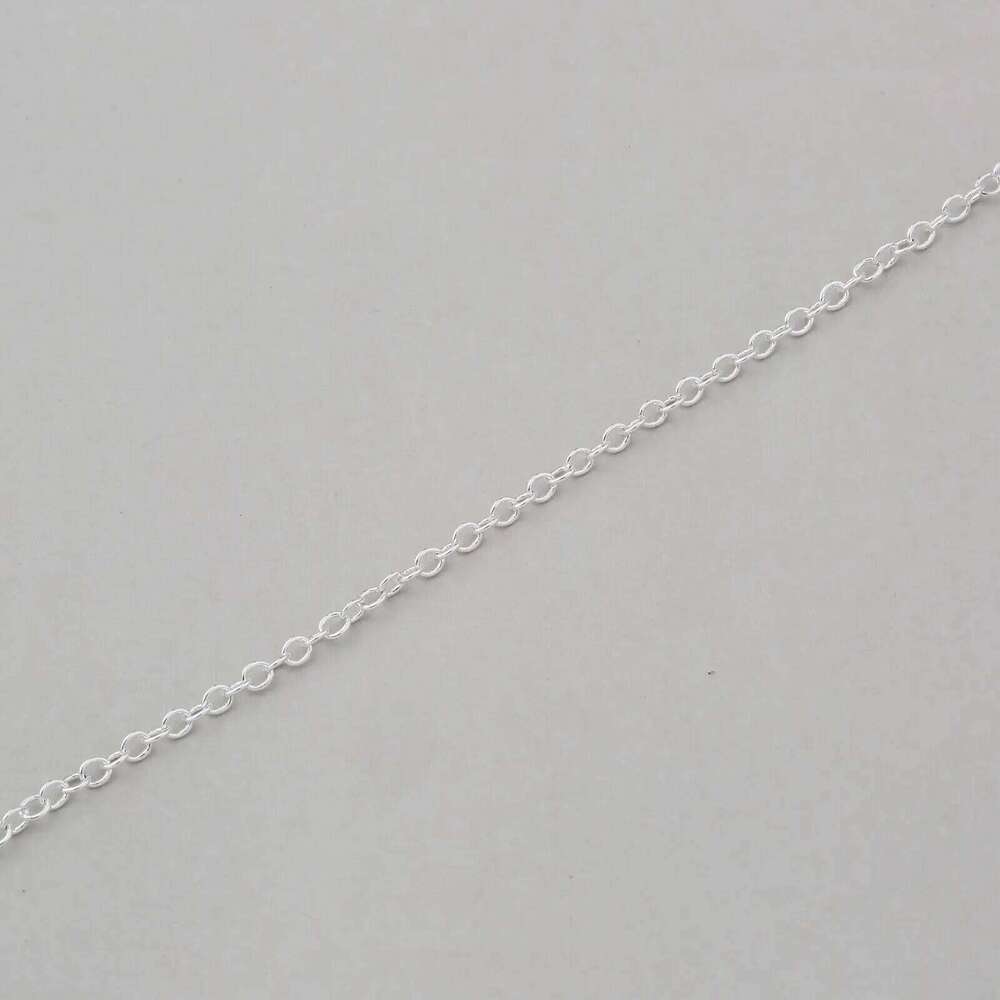 wholesale 5pcs/lot 925 Silver necklace,Fashion Men/Women DIY Jewelry Rolo Chain 1mm Necklace 16 18 20 22 24" Z260123