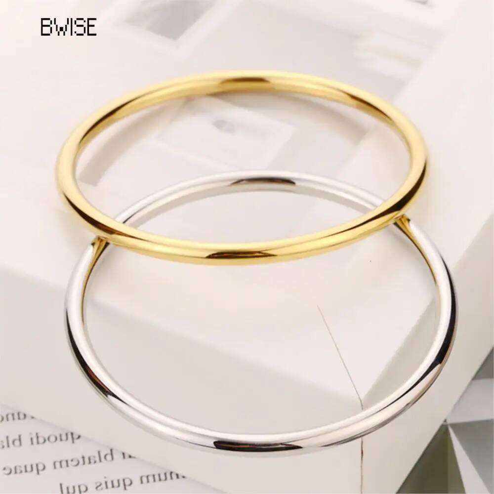 Fashionable Stainless Steel For Women Round Minimalist Elegant Gold Color Bracelet Women's Accessories Popular Jewelry Z260123