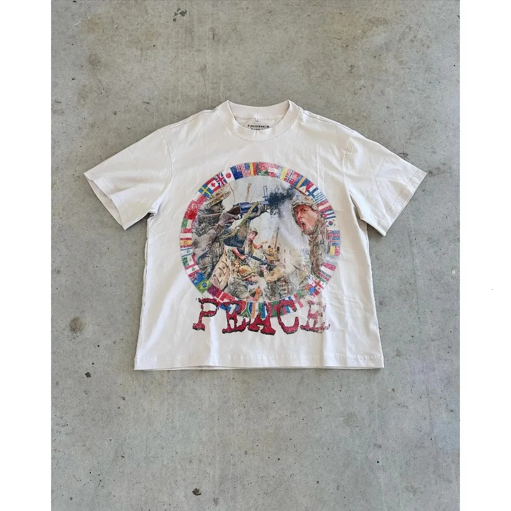 Harajuku Peaceinwar Graphic T Shirts Oversized T Shirt Couple Pro Choice Gothic Retro Streetwear American Y2k Tops Men Clothing 260121